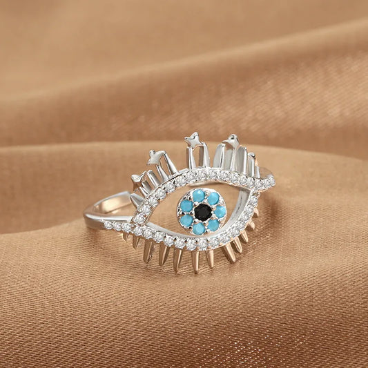 Evil Eye Gemstone Ring