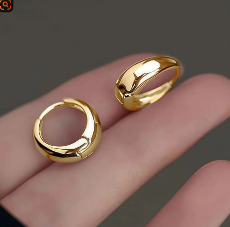 Classic C-Shape Hoop Earrings