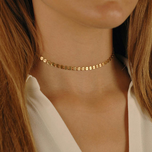 Disc Choker Necklace